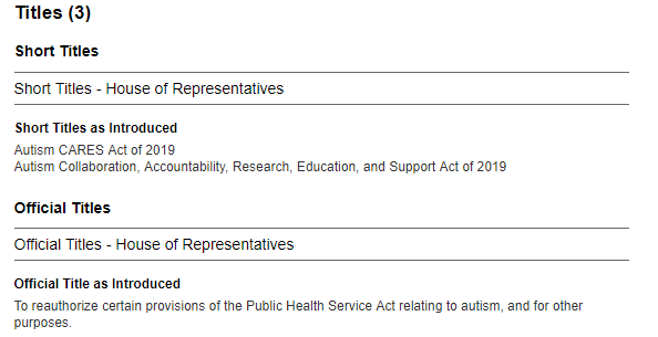 H.R.1058 - Autism CARES Act of 2019