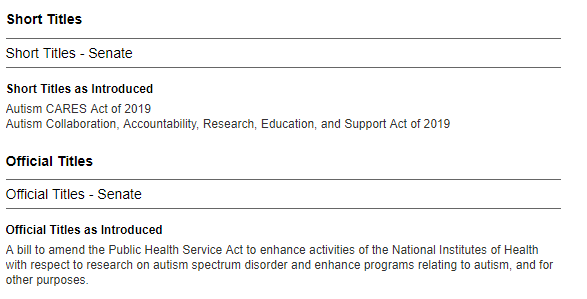 S.427 - Autism CARES Act of 2019