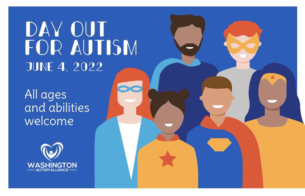 Day Out for Autism 2022 super heroes banner.